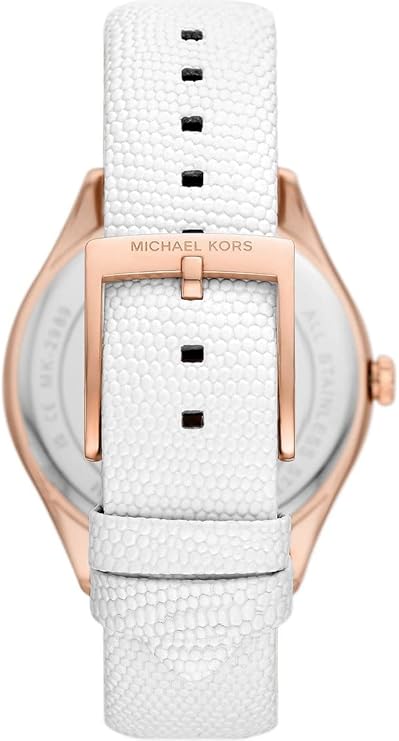 Michael Kors Harlowe Three-Hand White Lizard Watch - MK2989, womens