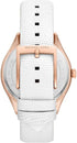 Michael Kors Harlowe Three-Hand White Lizard Watch - MK2989, womens