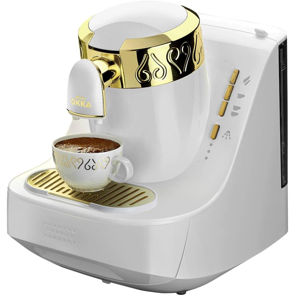  ماكينة القهوة التركية الأوتوماتيكية بالكامل من Arzum. تم تصميمها لتحضير قهوتين في نفس الوقت