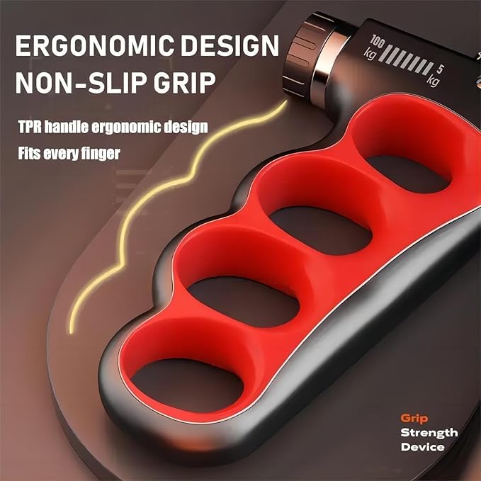 Hand Grip Strengthener, Finger Handgrip Exerciser, Adjustable, 5-100 kg, With Counter - Safqqa Egypt