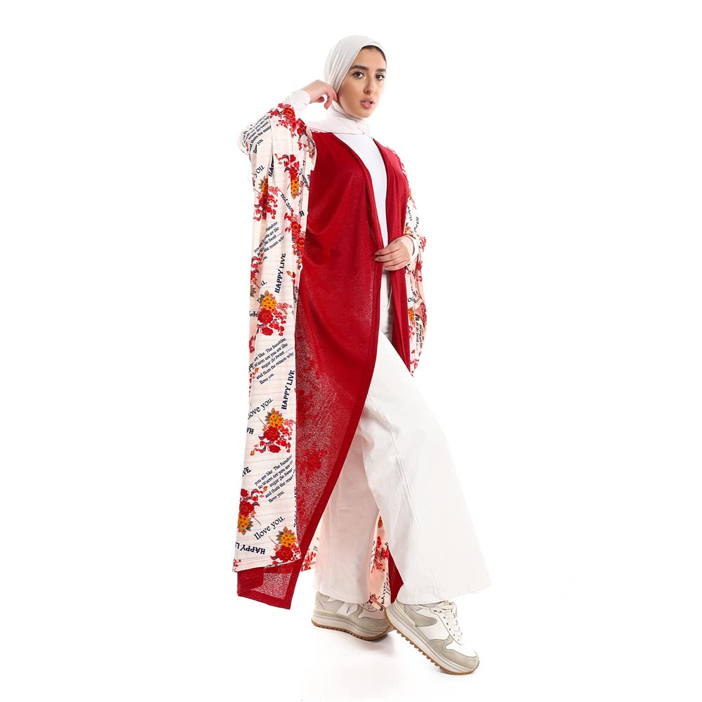 JAMILA Women’s Short Sleeve Printed Kimono Robe