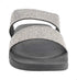 Dejavu Faux Leather Studded Double Strap Slide Slippers for Women - Safqqa Egypt
