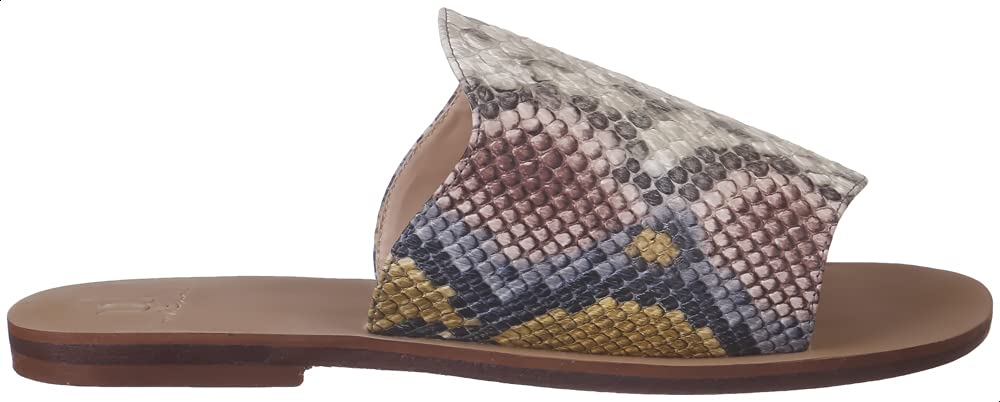 U By Misura Snake Embossed Faux Leather Round-Toe Slide Slippers for Women - Multi Color