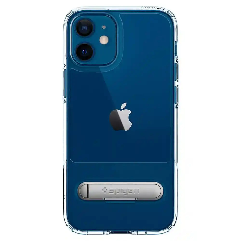 غطاء سبايجن لجهاز الآيفون 12 ميني حماية أنيقة دون التأثير على التصميم الأصلي للهاتف. مصنوع من مادة شفافة ومتينة تحمي الجهاز من الخدوش والصدمات والاستخدام اليومي