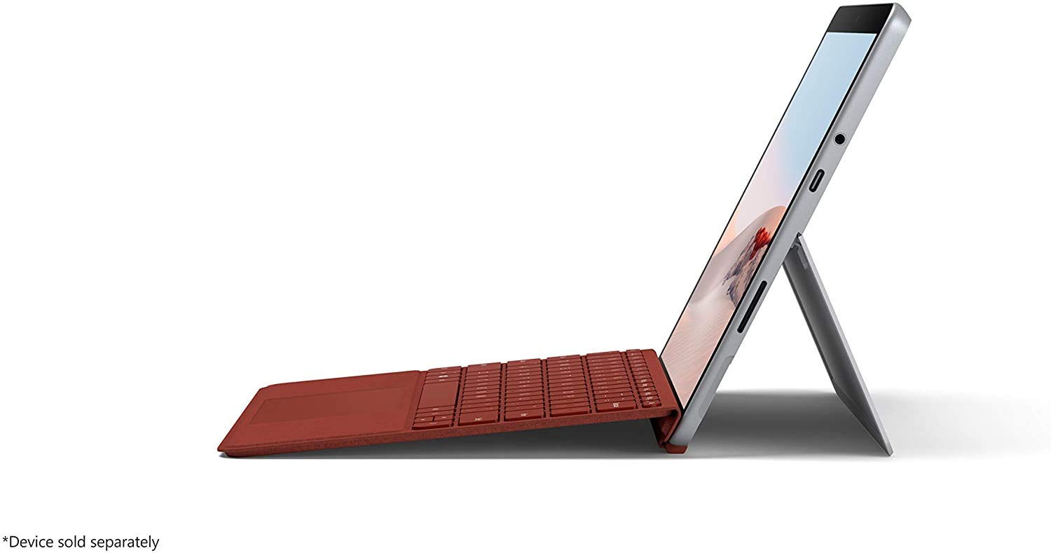 غطاء لوحة مفاتيح Microsoft Surface GO Signature Type مع لوحة مفاتيح، لوحة مفاتيح إنجليزية وعربية، لون أحمر الخشخاش - [KCS-00097]