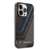 جراب من CG MOBILE BMW Motorsport Collection PC/TPU IML لخطوط ثلاثية الألوان ومناطق شفافة وشعار مطبوع، حماية من الصدمات، فتحات دقيقة، متوافقة مع iPhone 14 Pro - أسود