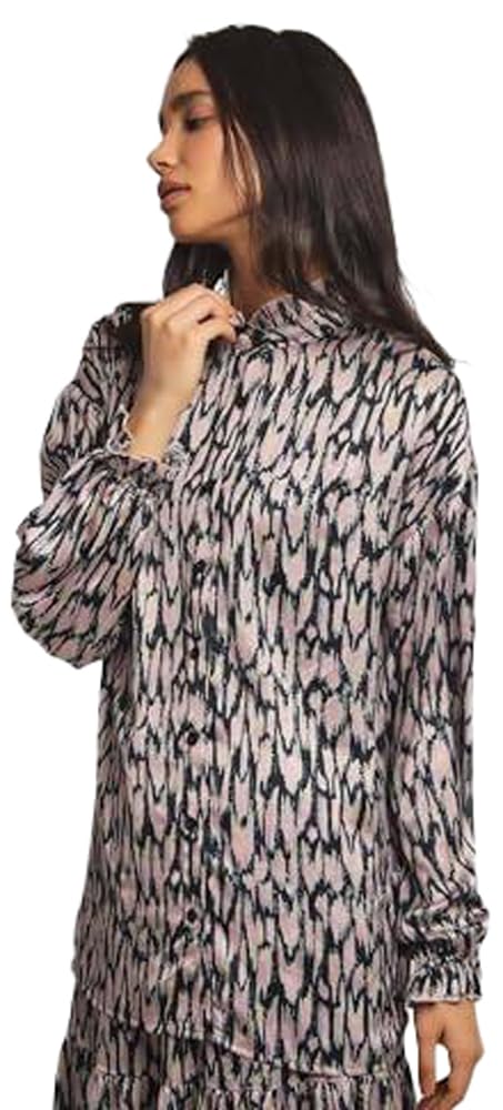DARE Dalydress Women's Fancy Printed Turtle Neck Blouse, Colors, XS - Safqqa Egypt