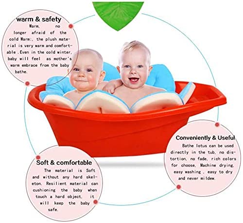ORiTi 80x80CM Newborn Baby Flower Bath Mat Net Anti-slip Sponge Mats Infants Shower Folding Seat Colourful Blooming Cushions