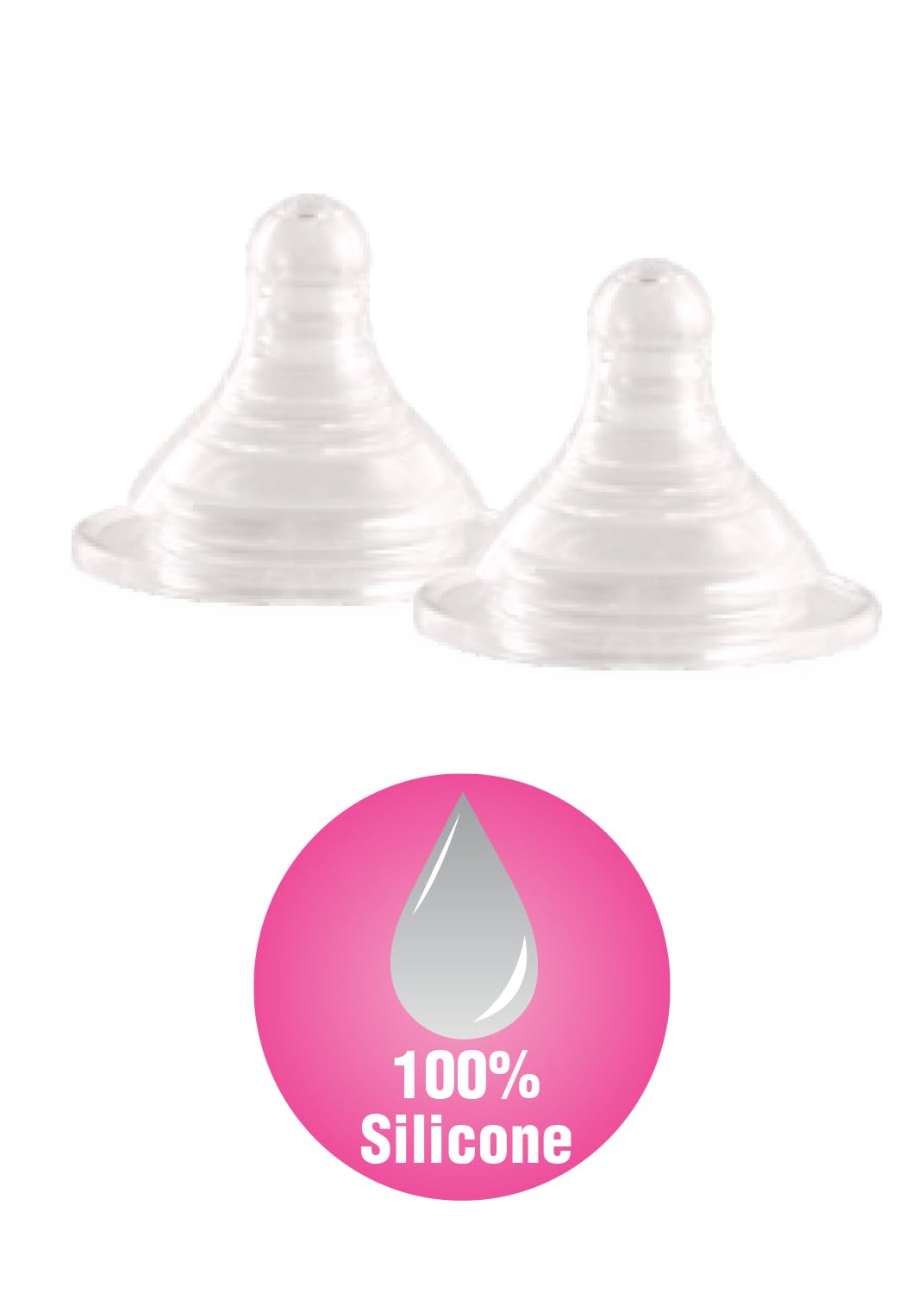 Granzia Baby Silicone Teats Medium Soft and comfortable for feeding