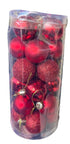 Generic Modern Christmas Tree Hanging Ball, 24 Pieces, Red