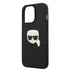 CG Mobile Karl Lagerfeld PU Leather Case with Karl Head Metal Logo, Shockproof & Durable, Anti-Scratch Bumper Protection, for iPhone 13 Pro Max – Black