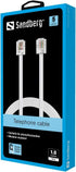 Sandberg RJ11 Telephone Cable Stable Easy Connection