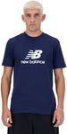 New Balance Men Sport Essentials Logo T-Shirt Navy Casual Tee