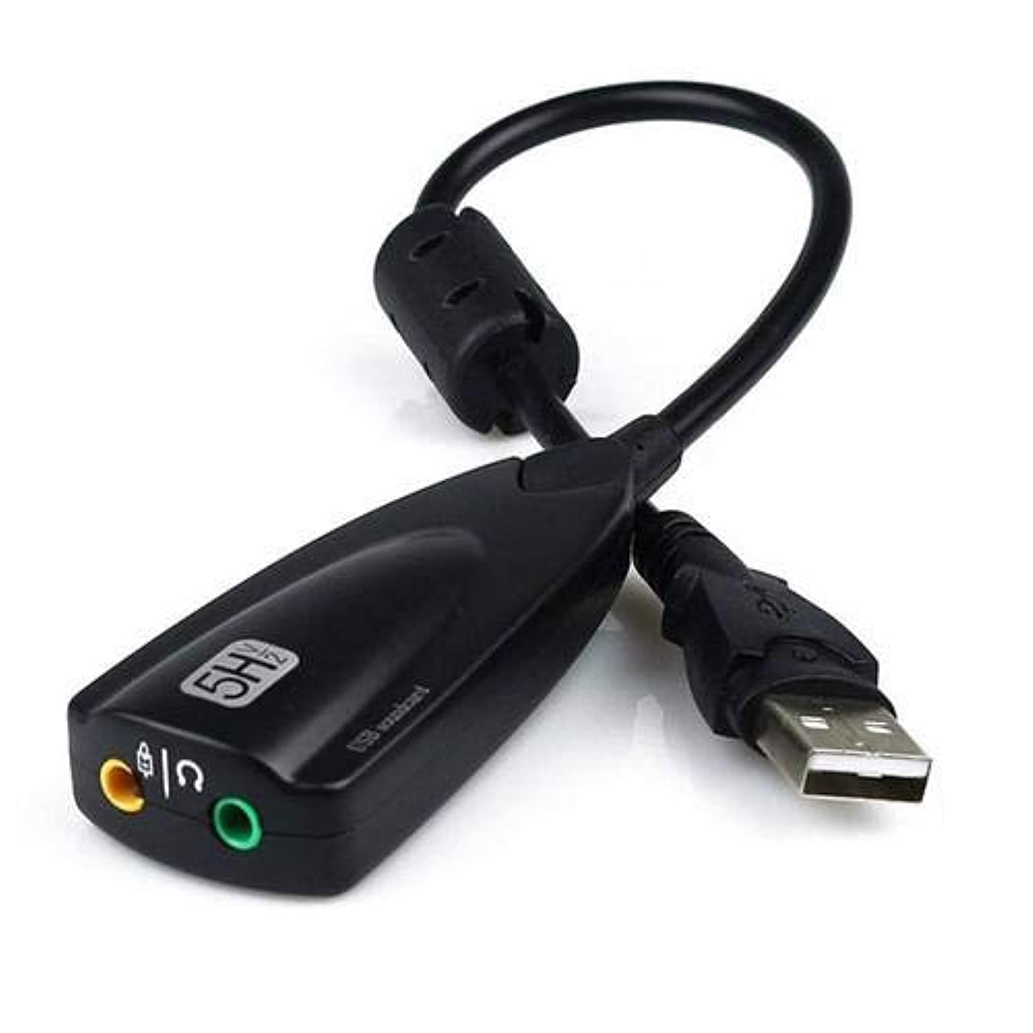 كارت صوت USB 7.1 إصدار 2.0 من ستيل ساوند 5hv مع معادل 12 قناة.متوافق مع اللابتوب، الكمبيوتر والأجهزة المزودة بمدخل USB