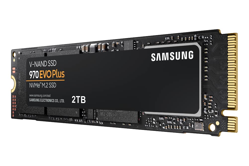 Samsung 970 EVSamsung 970 EVO Plus 2TB NVMe M.2 Internal SSD – V-NAND TechnologyO Plus SSD 2TB - M.2 NVMe Interface Internal Solid State Drive with V-NAND Technology (MZ-V7S2T0B/AM)
