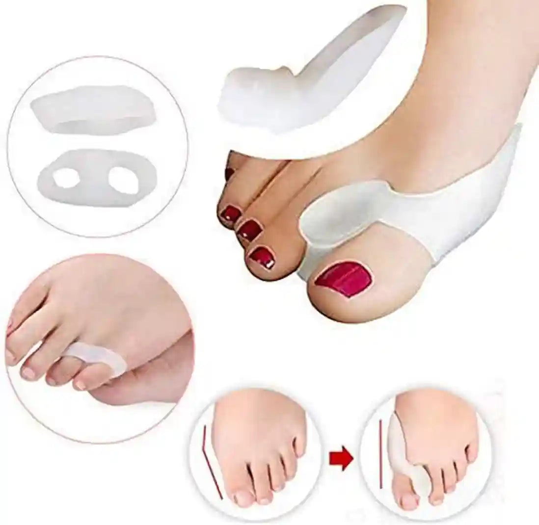 فواصل أصابع سيليكون من زنوورلد – 2 قطعة لتخفيف آلام القدم وتصحيح انحراف الإبهام – Safqqa Egypt