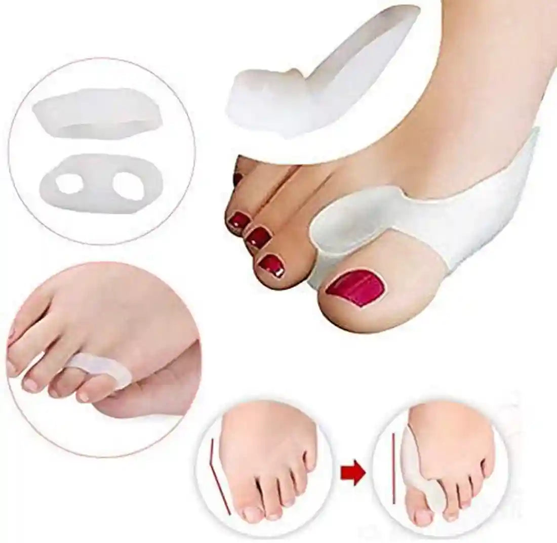 فواصل أصابع سيليكون من زنوورلد – 2 قطعة لتخفيف آلام القدم وتصحيح انحراف الإبهام