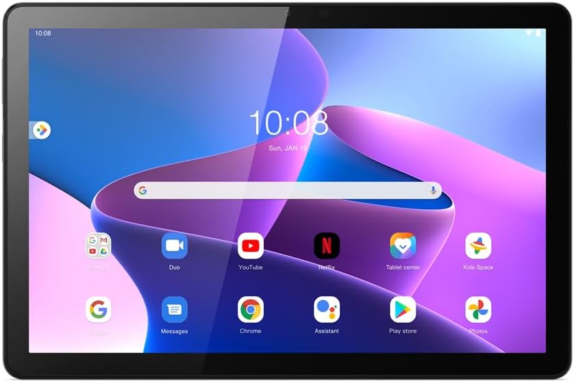 Lenovo Tab M10 3rd Gen, Wi-Fi & 4G LTE with Calling, Folio Case & Protective Film, 10.1" WUXGA (1920x1200) Touch Display, Unisoc T610 Processor, 4GB RAM, 64GB Storage - Storm Grey - 1 Year Local Warranty
