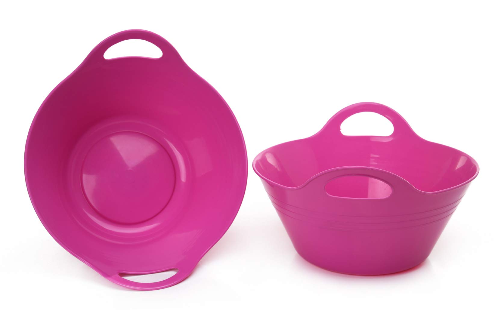 Mintra Home Plastic Bowls with Handles – 2.5 L Medium, 2 Pieces