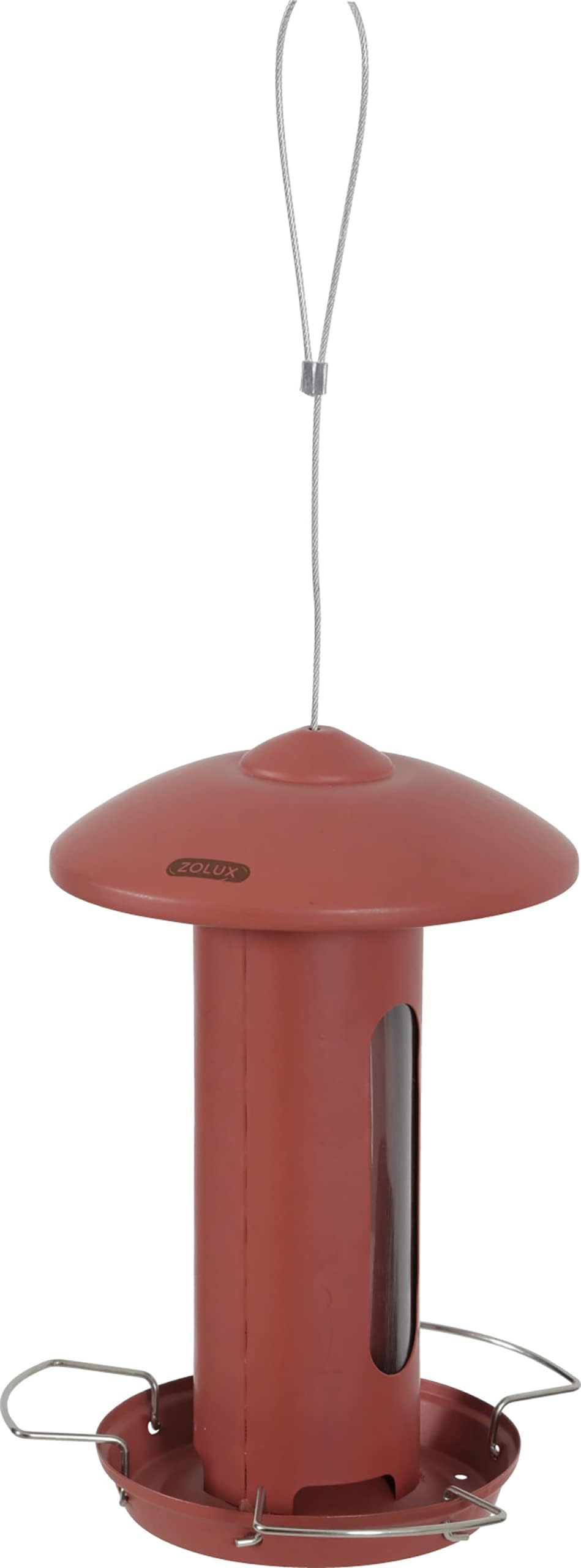 ZOLUX BIRD FEEDER, RED TERRA METAL 180x90x420mm - Bird Accessories