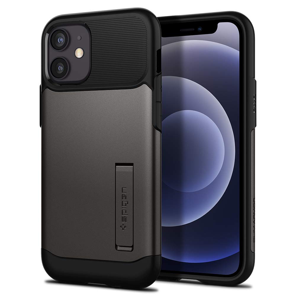 SPIGEN SLIM ARMOR CASE FOR IPHONE 12 MINI - BLACK & GREY