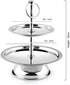 BLACKSTONE Stainless Steel Tray Dessert Stand Pastry Stand Cake Stand Serving Platter Serving Plate Tray (2 TIER)- Have Scratches