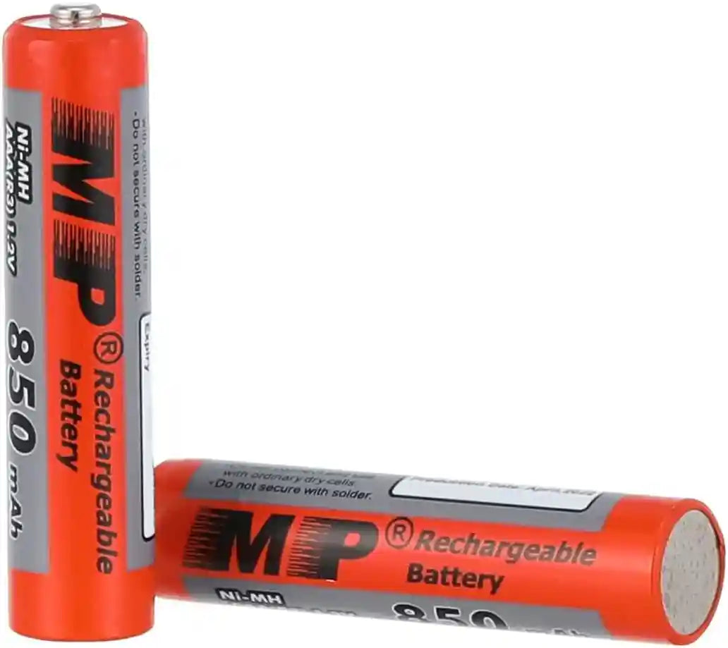 بطاريات قابلة لإعادة الشحن Ni-Mh متعددة الطاقة MP KX 2869 AAA - MP 850 مللي أمبير ساعة (2 بطاريات)