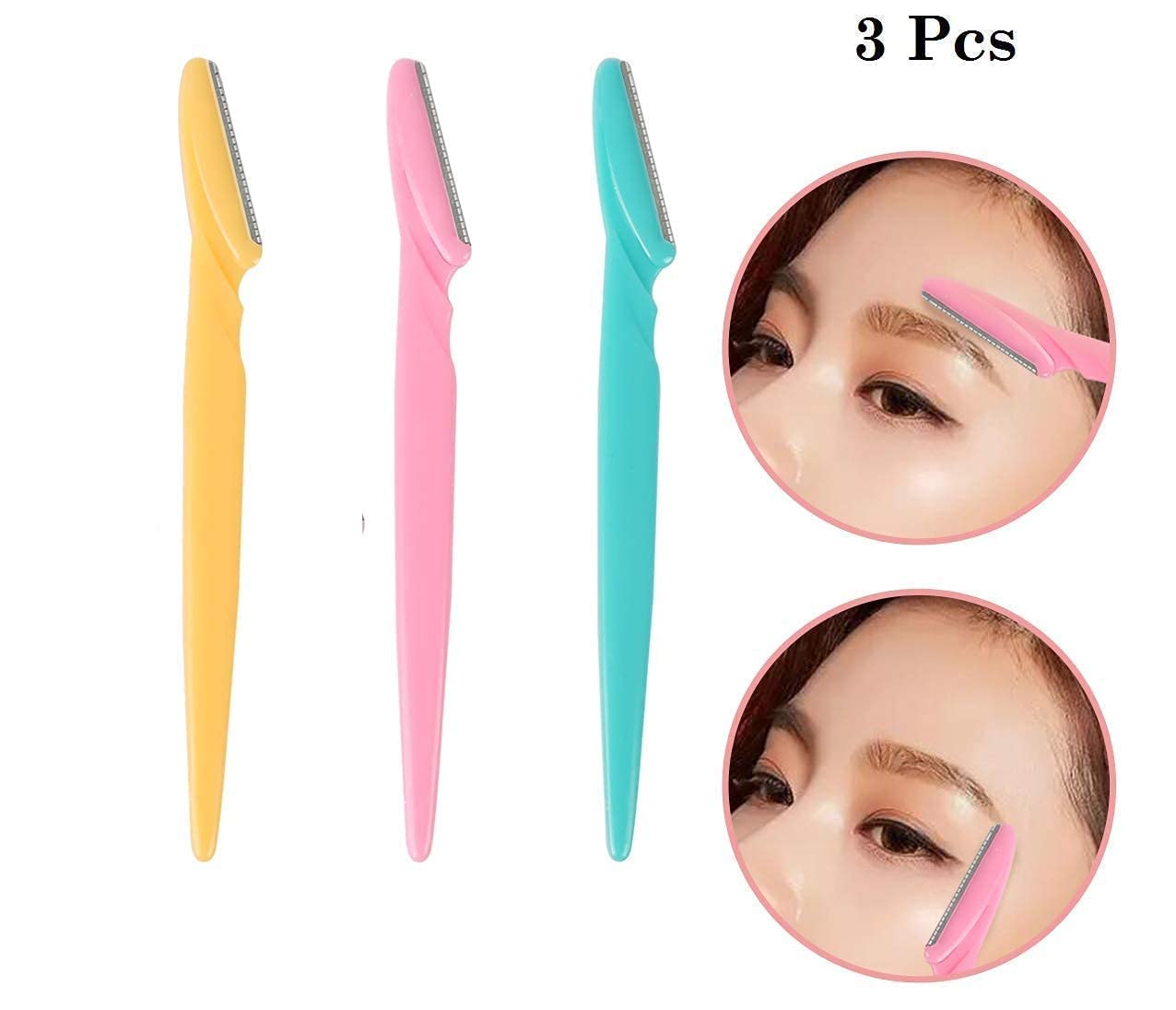 Top Select Eyebrow Painless Facial Hair Remover Razor for Face, Women and Men (Multicolour) (Pack of 1)
