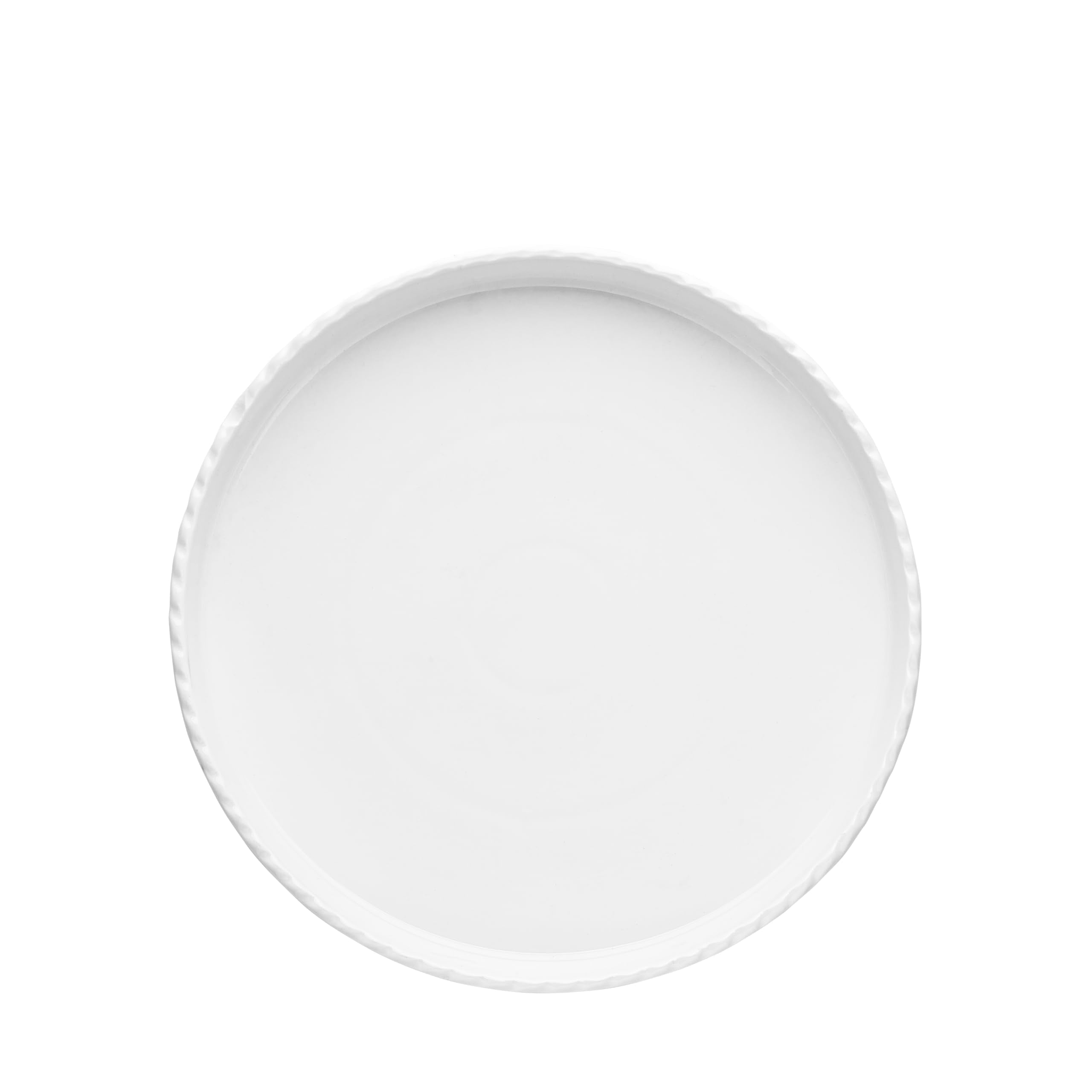 طبق دائري من الخزف الأبيض من ‎Fathy Mahmoud بقطر 30 سم يجمع بين الأناقة الكلاسيكية والعملية اليومية. مصنوع من خزف عالي الجودة يتميز بالمتانة واللمعان الناعم،