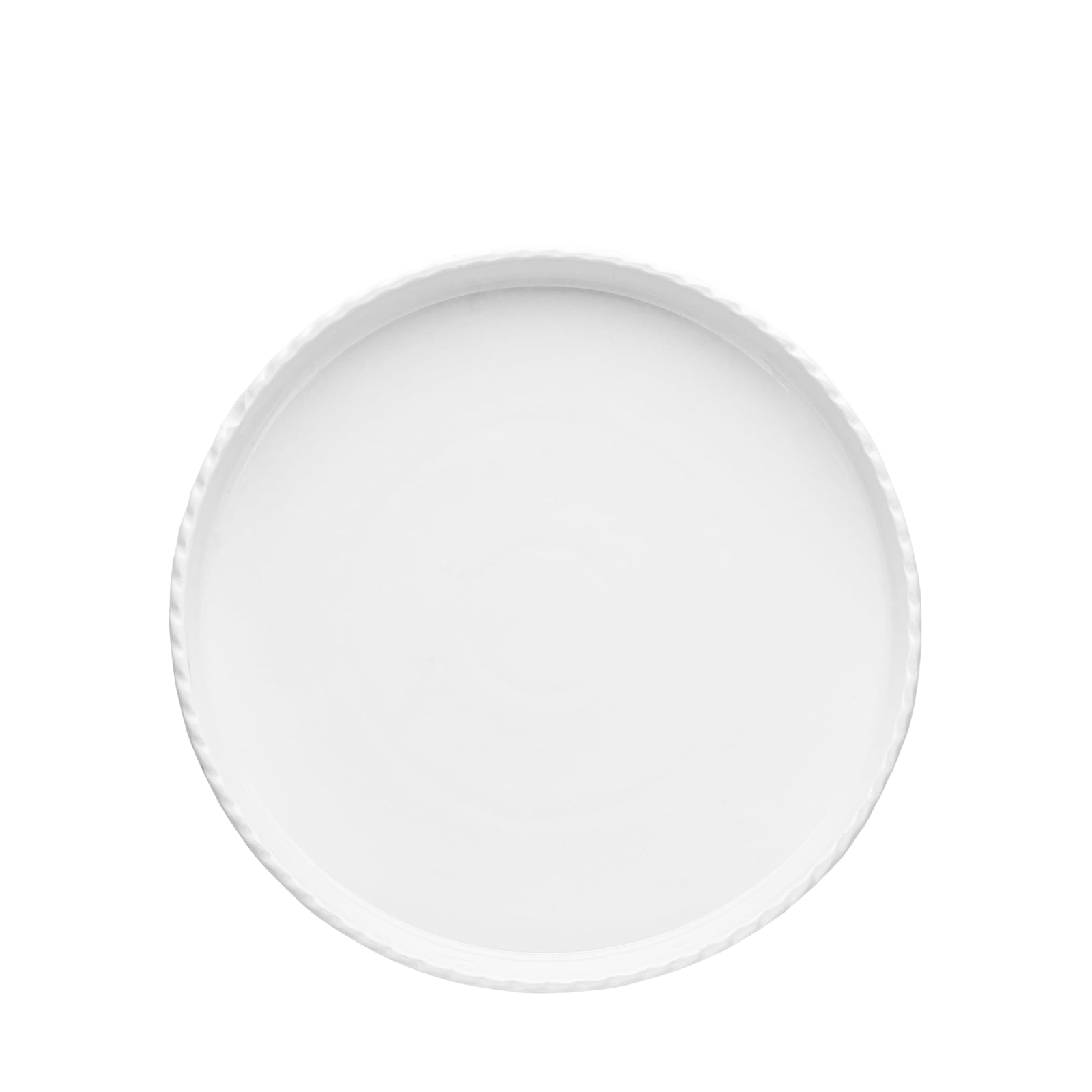 طبق دائري من الخزف الأبيض من ‎Fathy Mahmoud بقطر 30 سم يجمع بين الأناقة الكلاسيكية والعملية اليومية. مصنوع من خزف عالي الجودة يتميز بالمتانة واللمعان الناعم،