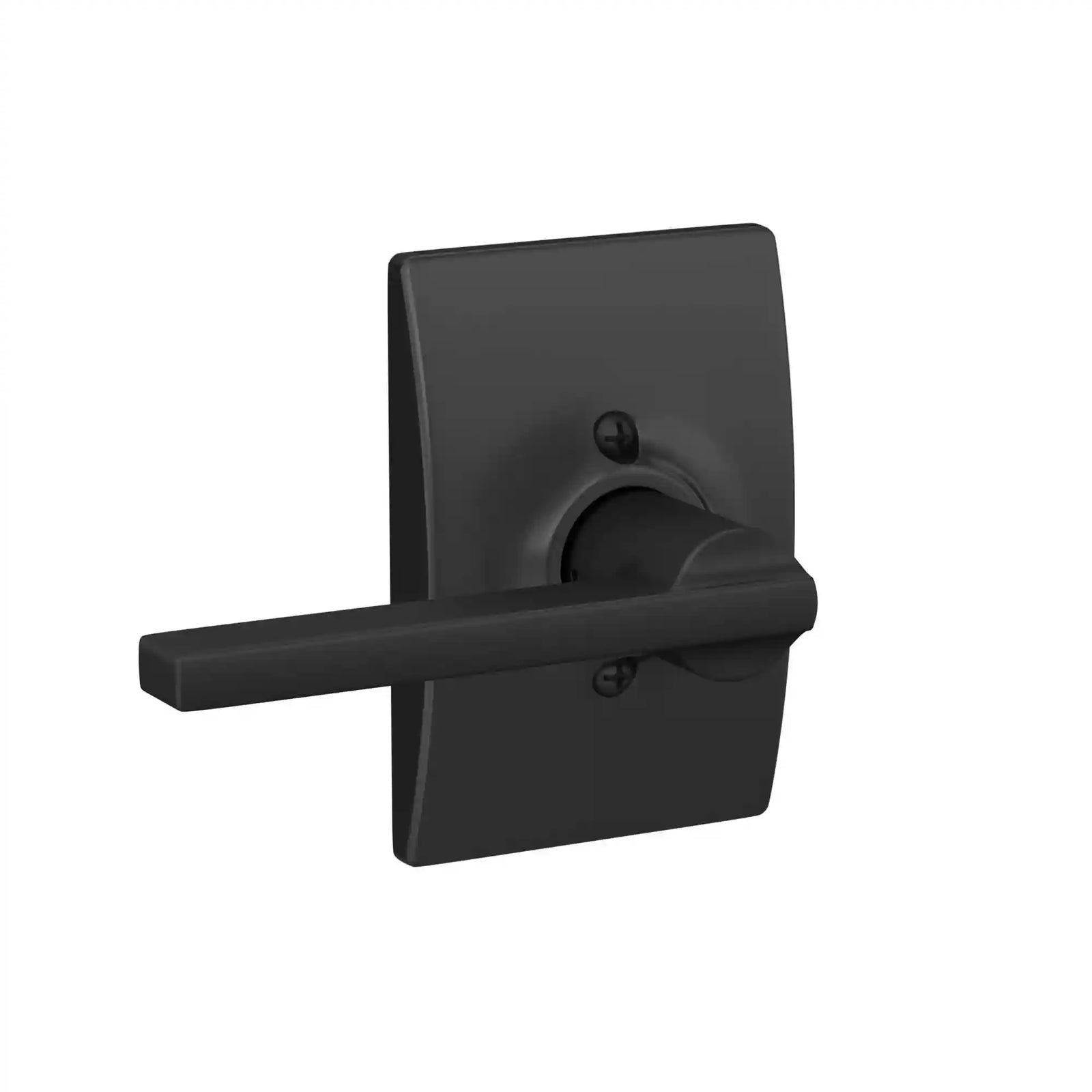Schlage F10 Lat 622 Cen Century Collection Latitude Passage Lock Lever, Matte Black