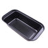 Carbon Steel Rectangular Toast Pan Mold With Classic Design For Home  - Black