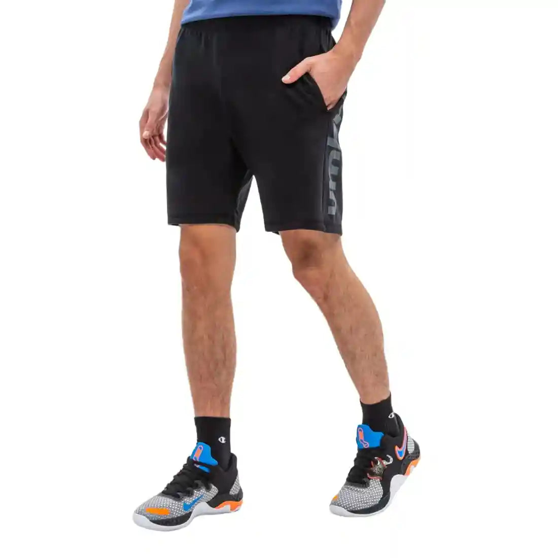 UMBRO Men’s FW Linear Logo Graphic Shorts – Loopback Fabric