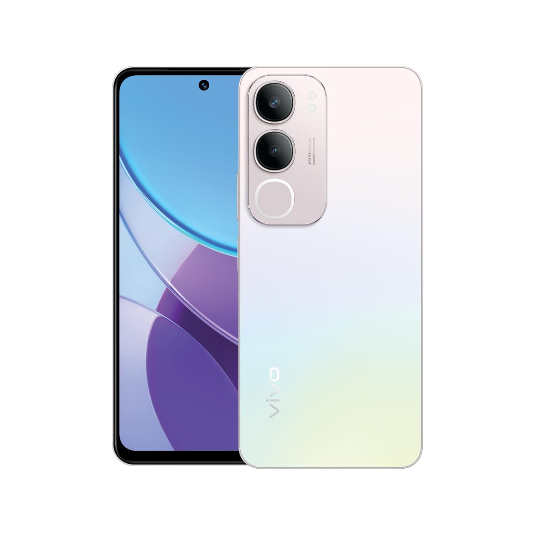 هاتف فيفو Y19s – شبكة 4G، شريحتي اتصال، لؤلؤي، رام 6 جيجابايت، سعة 128 جيجابايت ✅ بدون ضريبة | ✅ ضمان رسمي مشمول
