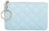 Premium Full-Grain Leather Mini Coin Purse & Keychain – Quilted RFID Wallet with Top Zipper for Men & Women
