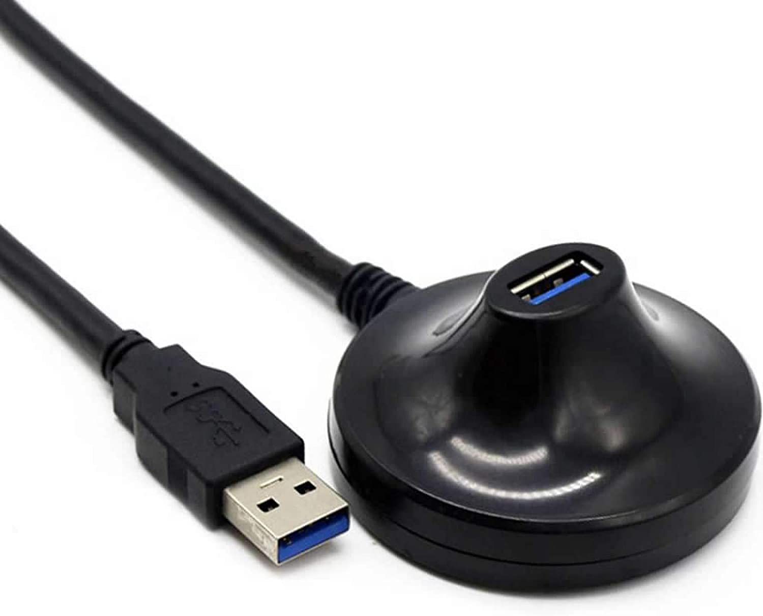 كينديكس KX 2607 محول تمديد واي فاي لاسلكي USB 3.0 عالي السرعة من ذكر إلى أنثى، قاعدة تثبيت واقفة، 1.5 متر - أسود