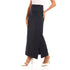 esla_Straight Fit Solid Maxi Skirt_Dark Blue - Safqqa Egypt