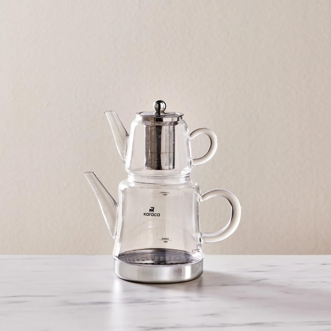 Karaca Dora Glass Teapot  Safe For Hot Beverages