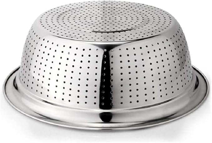 ECVV Stainless Steel Food Strainer Sink Colander Fruit ,28cm , SILVER – Safqqa Egypt