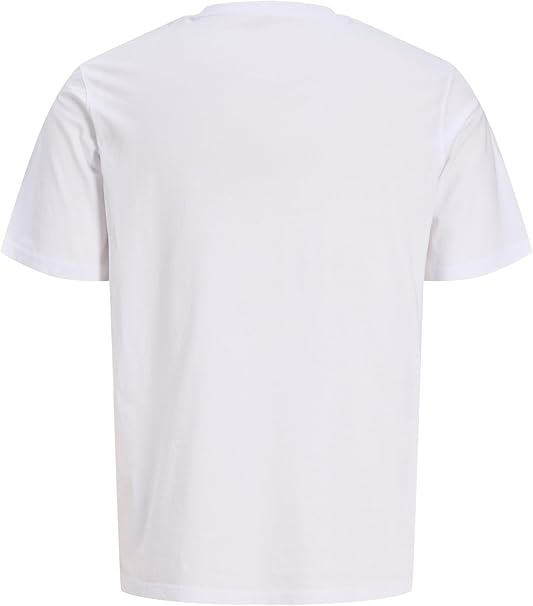 JACK & JONES Men O-Neck T-Shirt White Casual Comfortable Everyday Wear – Safqqa Egypt