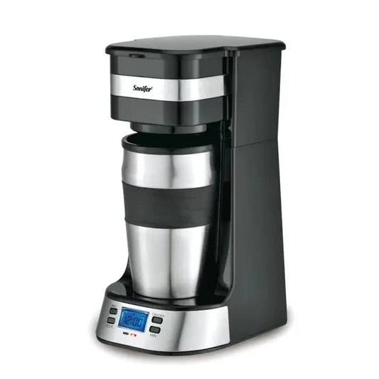 ماكينة تحضير القهوة بالتقطير الكهربائي SF-3566 بشاشة LCD ذكية اوتوماتيكية بالكامل مع كوب واحد من سونيفر