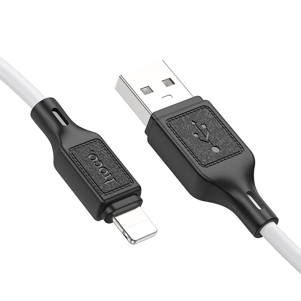 Hoco X90 Cool Silicone Charging & Data Cable – 2.4A – 1M – USB-A to Lightning