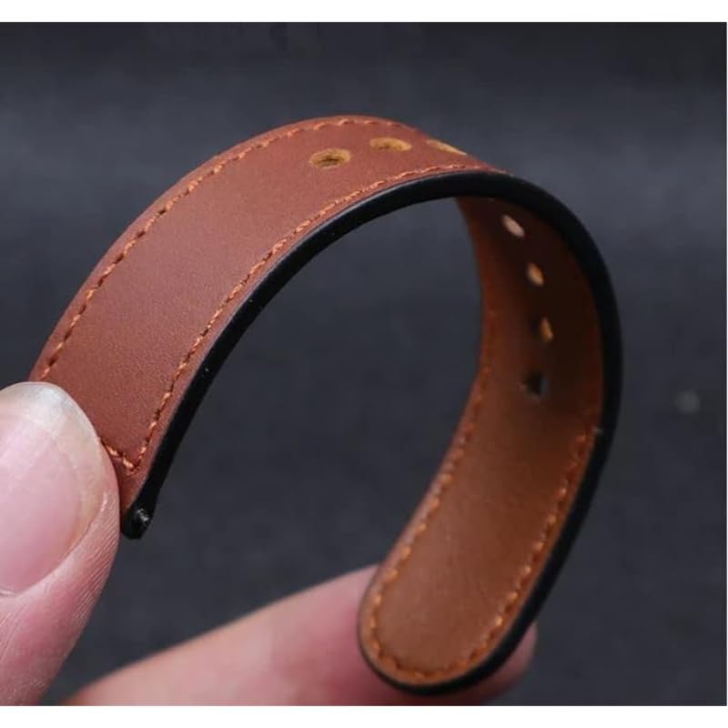Generic MIADEAL 22mm Genuine Leather Bands Compatible with Samsung Galaxy Watch Gear S3 Frontier/Classic - Safqqa Egypt
