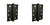 AFM "butt hinge pair 4 * 3 * 3 standard stainless Painted black 304 "