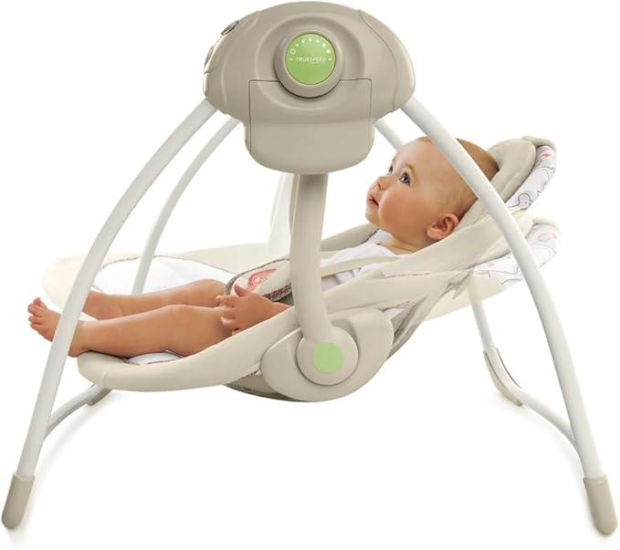 Dream Land Ingenuity Soothe 'N Delight Cozy Kingdom Portable Swing - Off White (Model 60194)