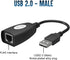 Z1054 كابل وصلة محول USB الى ار جيه 45 من زونيك، مجموعة شبكة موسع لكاميرات والطابعات ولوحة الالعاب والكيبورد والماوس والمزيد