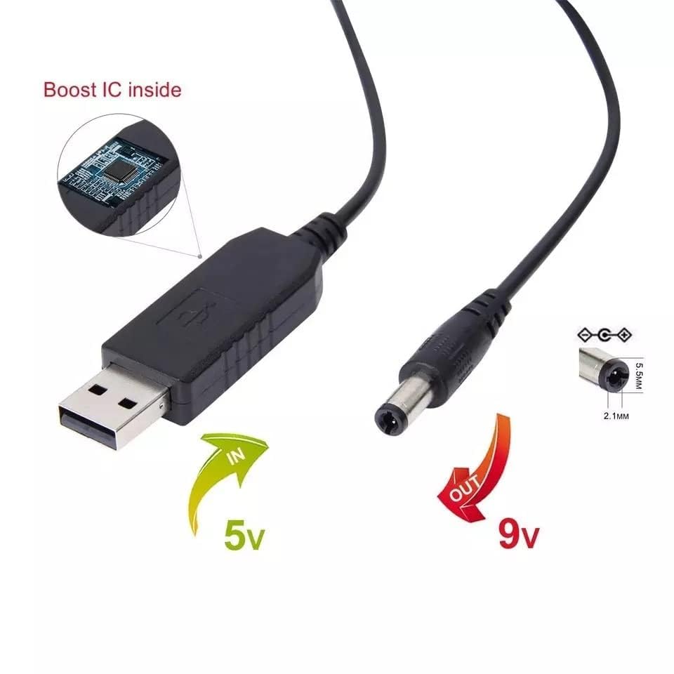 كابل طاقة USB الى منفذ محول بجهد 5 فولت 12 مقاس 5.5 × 5.1 ملم لمكبر صوت