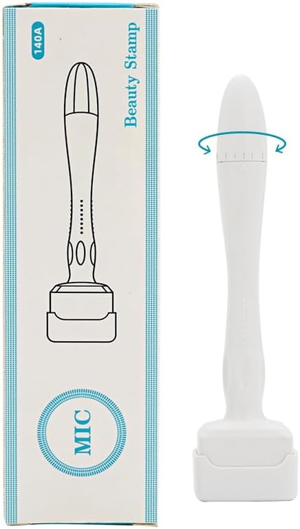 140 Titanium Derma Stamp,Microneedle Derma Pen 0.25 mm, Premium Stamp for Men Women Home Use-White