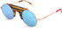 Vysen Mirror-Lens Patterned Panel Womens Round Polarized Sunglasses - Have Scratch - Safqqa Egypt