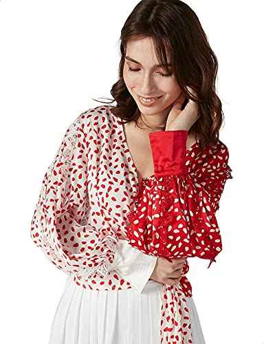 Elle Bishop Sleeves V-Neck Blouses for Women - Safqqa Egypt